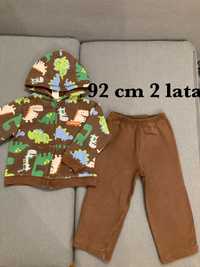 Komplet Carter’s 2 lata dres bluza z kapturem spodnie dinozaury