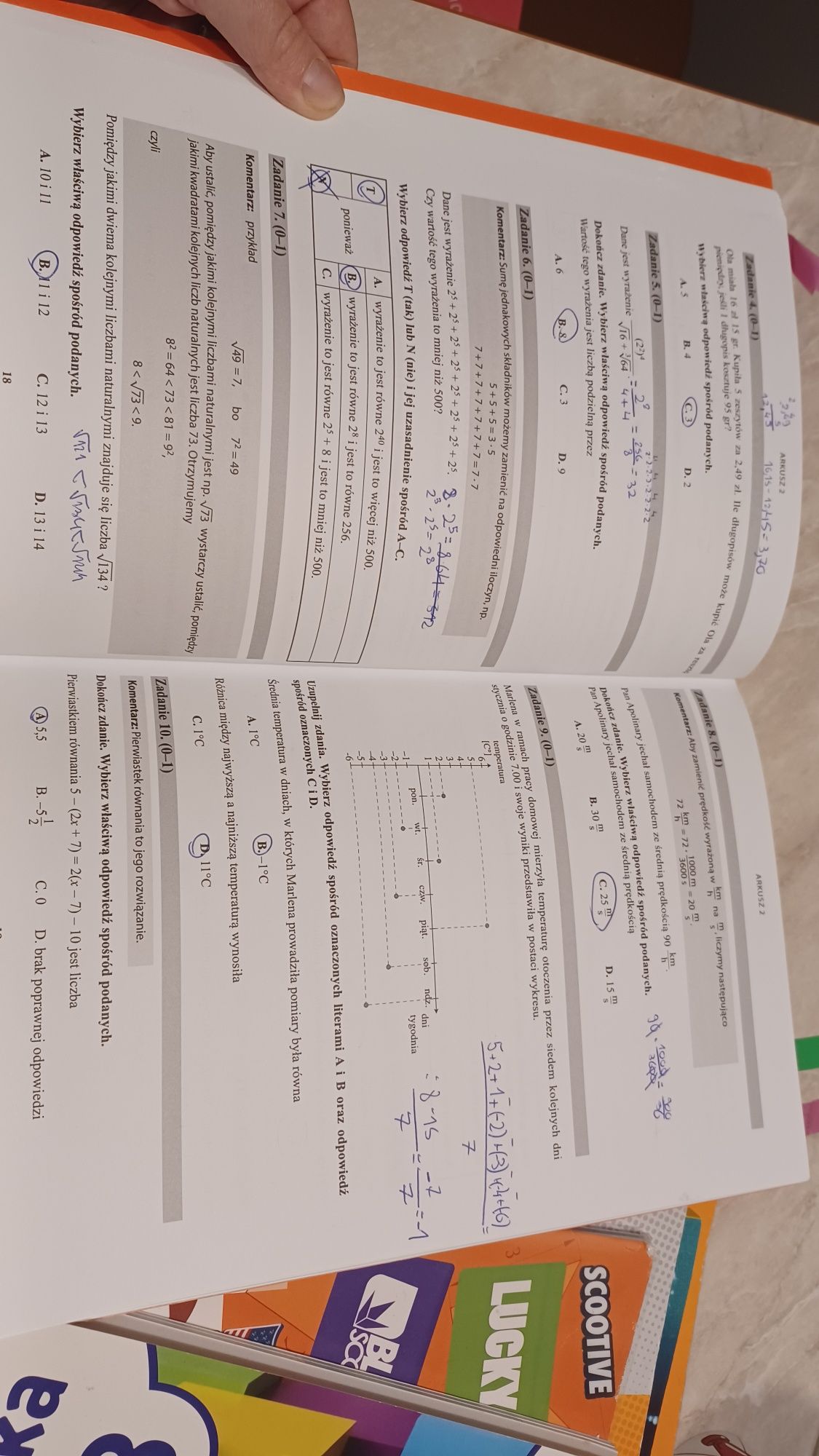 Arkusze egzaminayjjne dla ósmoklasisty matematyka