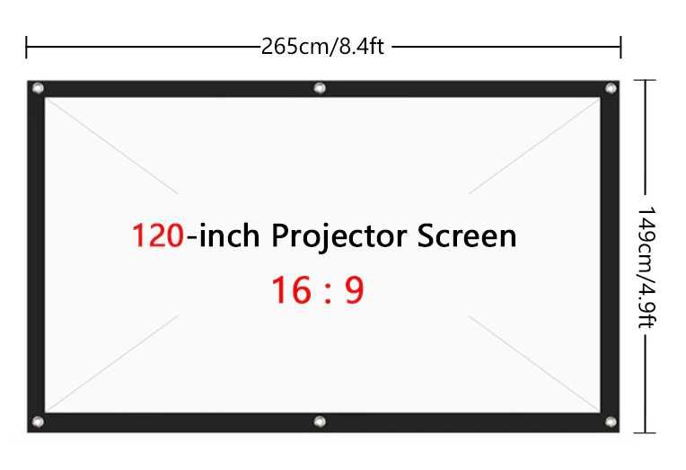 Ekran projektora 120 cali składany