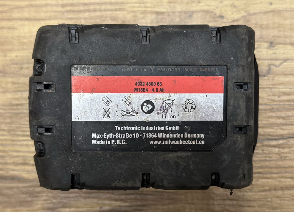 Bateria akumulator Milwaukee M18 4AH