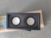Lampa sufitowa czarna na 2 halogeny
