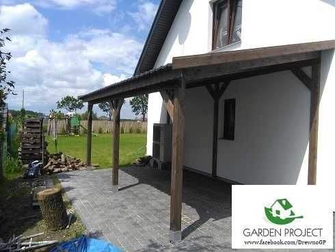 wiata na samochód carport1 przyścienna zadaszenie