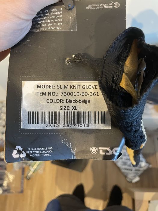 Rękawiczki TSG Slim Knit Black Beige XL