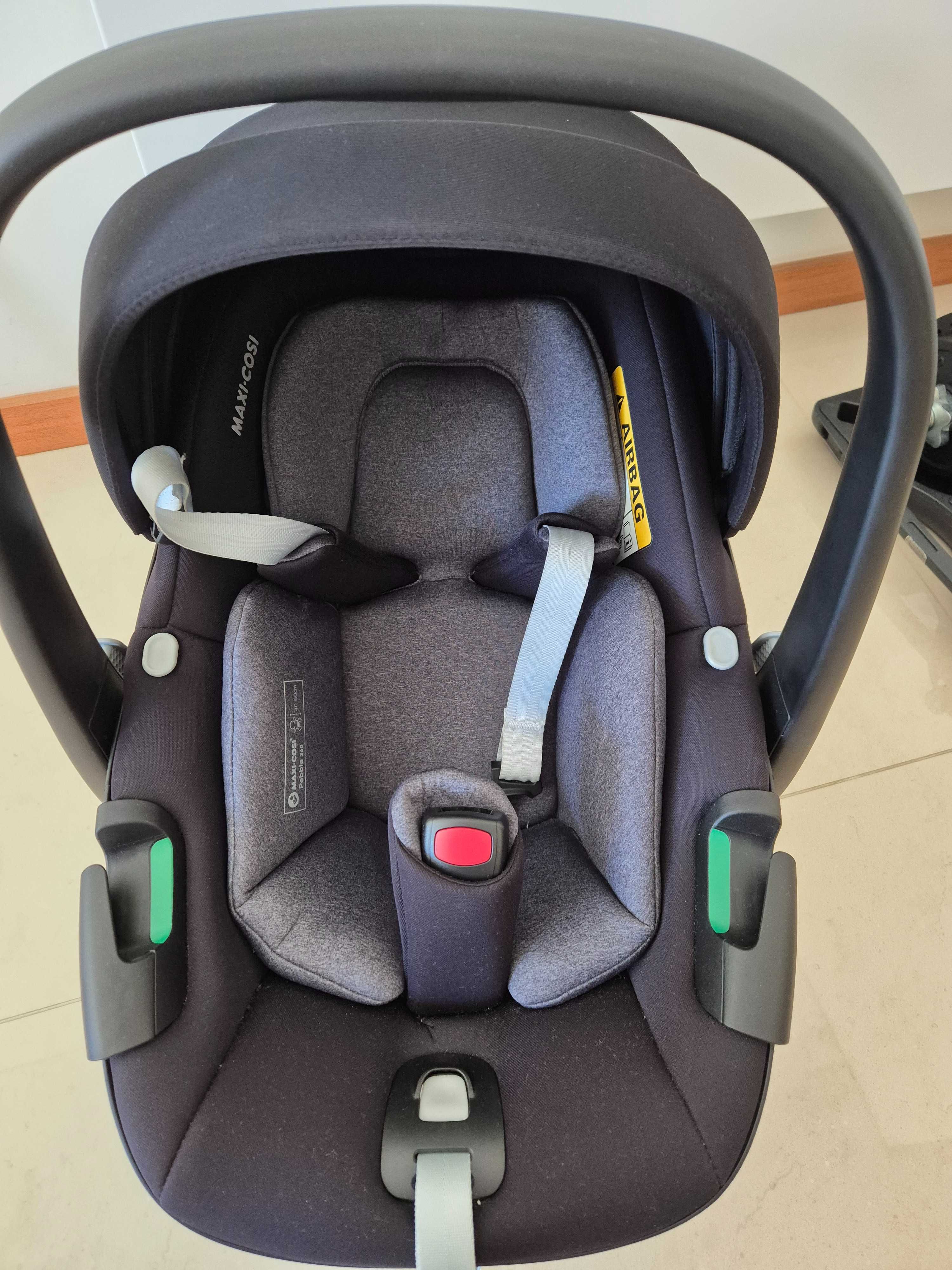 Cadeira Maxi Cosy 360 + isofix + adaptadores