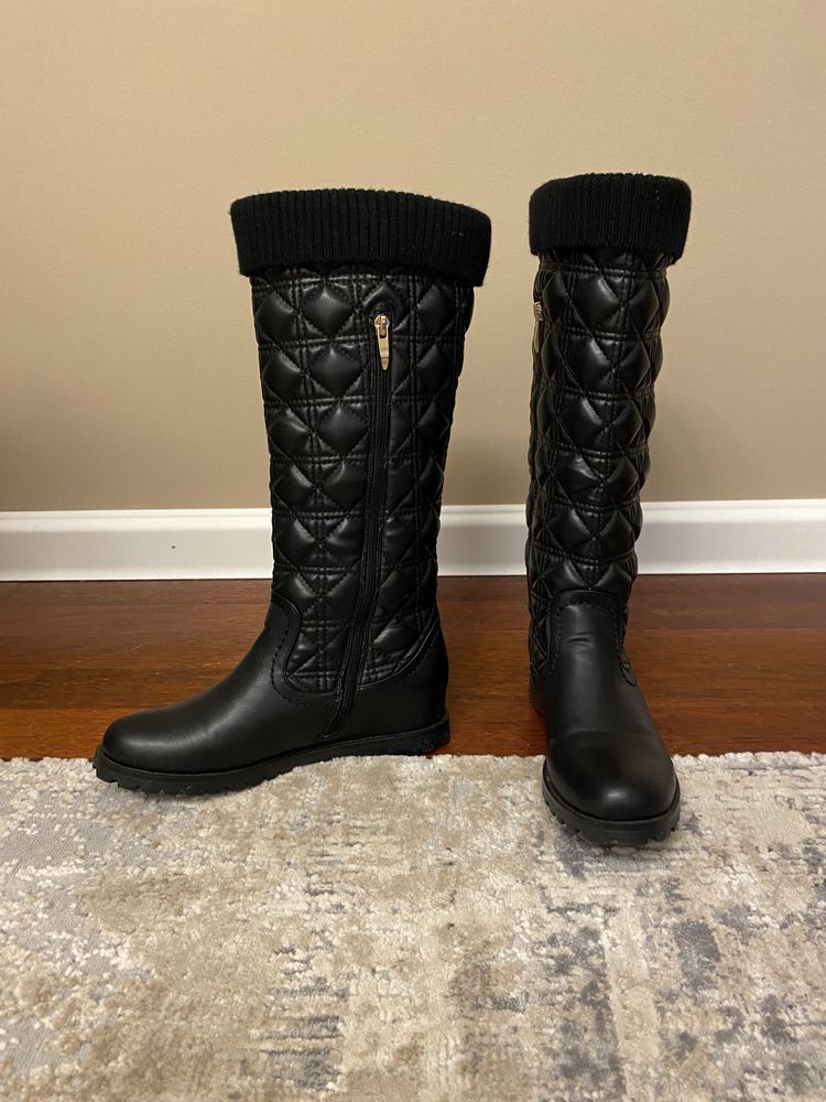 Buty jesienno-zimowe czarne pikowane