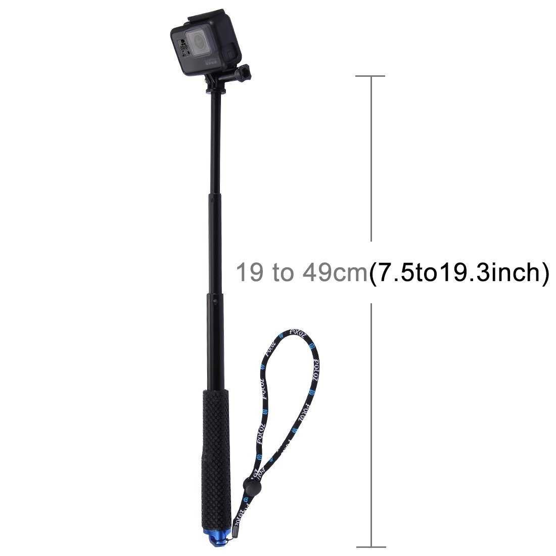 NOVO Extensível 49cm p/ GoPro, Action Cam, insta360 à prova de água