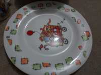 Talerzyk z miseczką dla dziecka ceramiczny komplecik