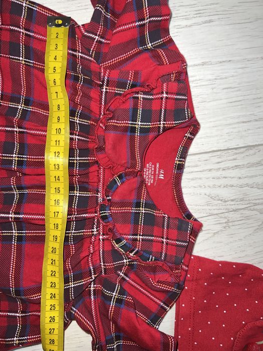 Плаття новорічне 6 місяців до 2-х років в клітинку