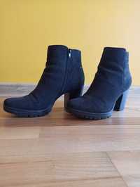 Czarne buty jesienno-zimowe, 38