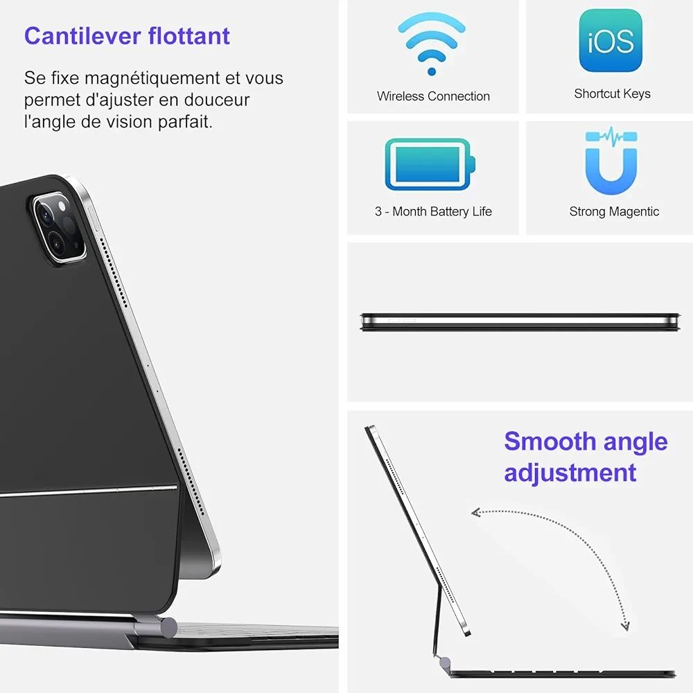 SENGBIRCH klawiatura iPad Air 11" M2/M4 Pro 11" Bluetooth touchpad mag