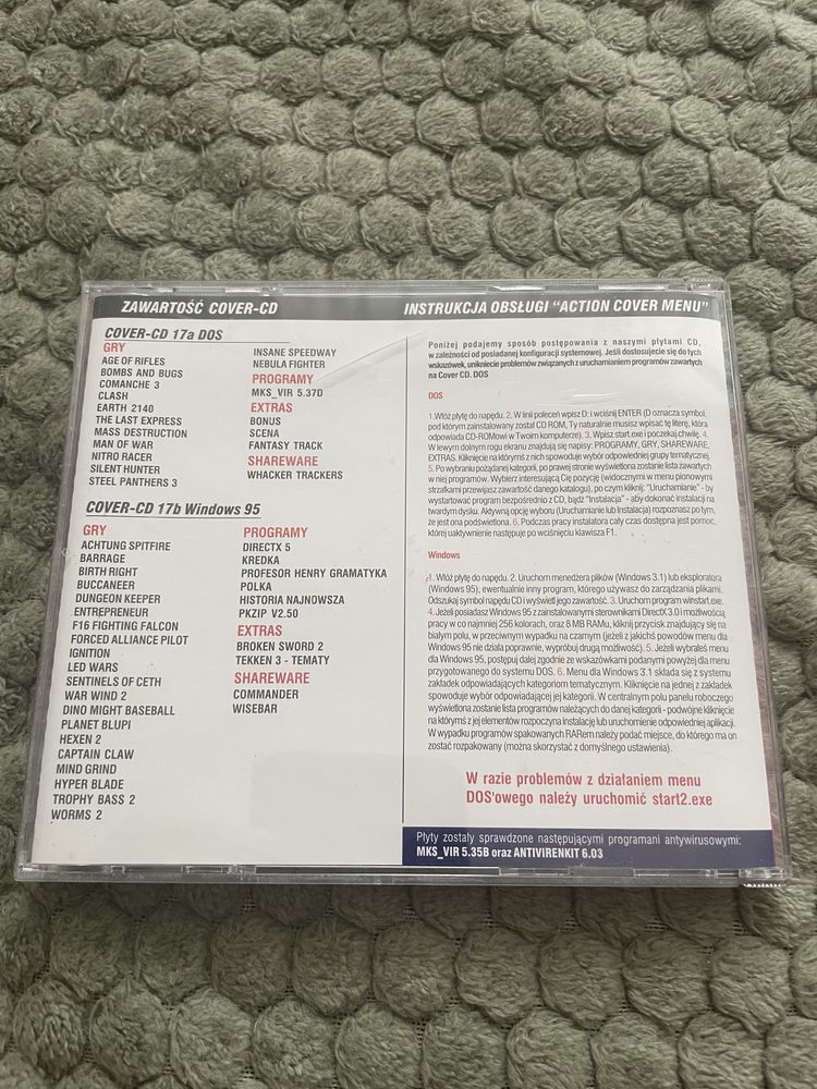 2 CD - CDAction Wydanie 17 Październik 1997 unikat retro 97 gry