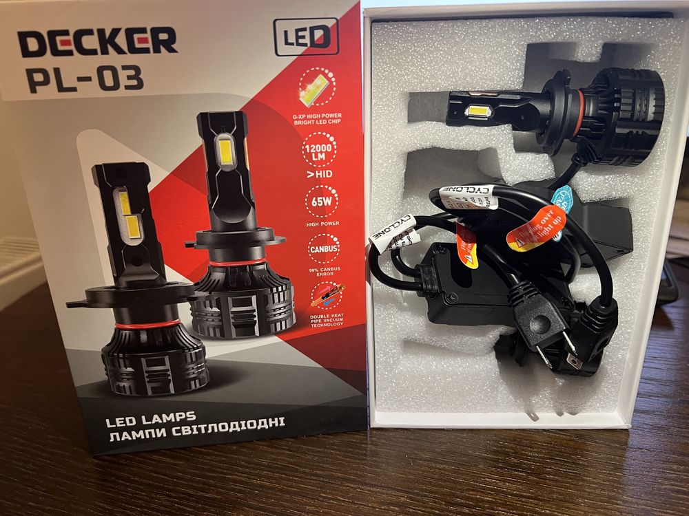 Підбір установка Led can Decker лед лампа декер pl01 pl03 h1 h7 h11 h4
