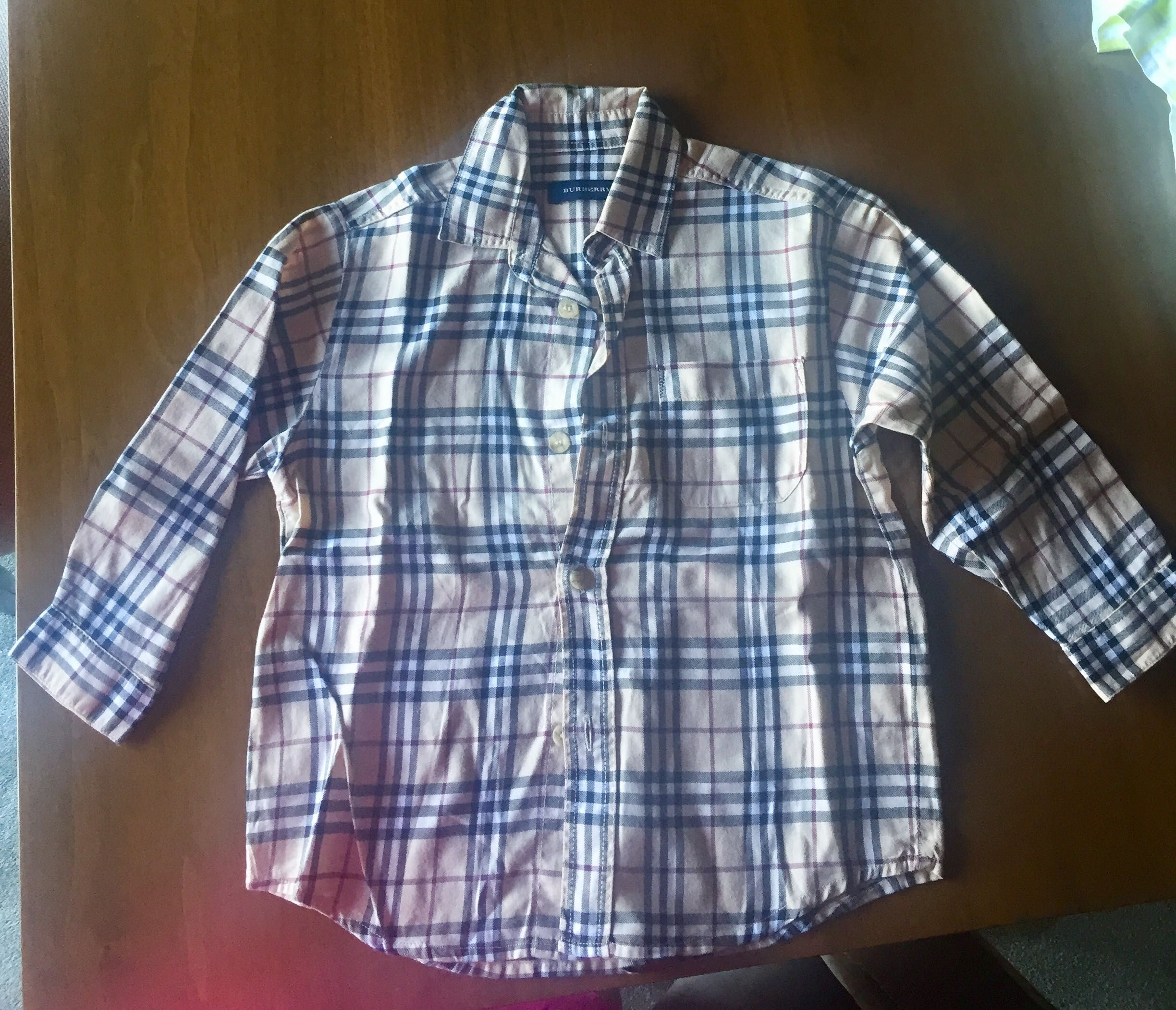 Camisa Burberry unissexo 3 anos