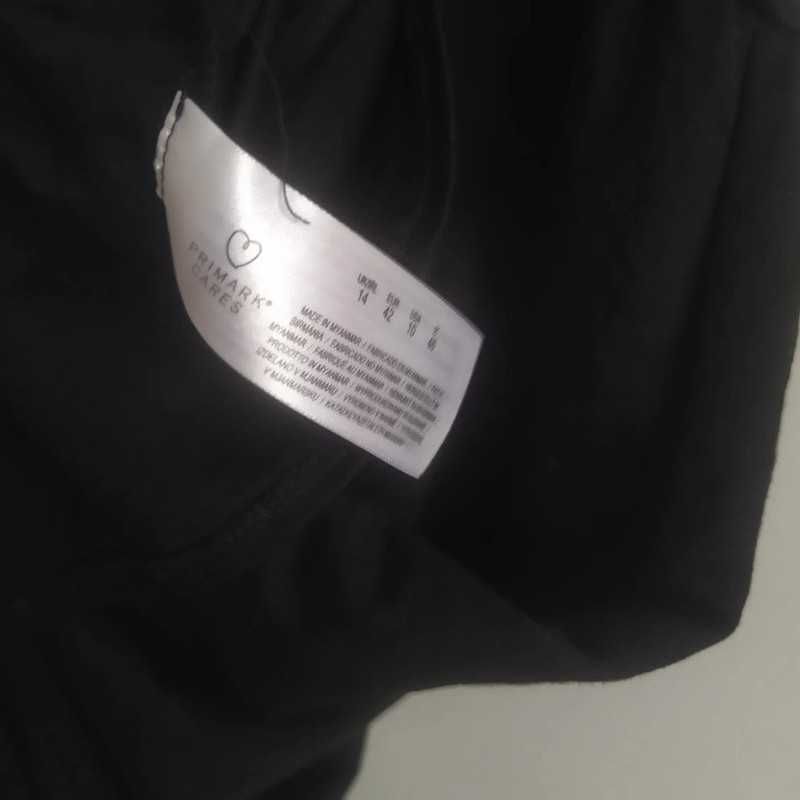 Czarna sukienka z wiskozy z dekoltem w serek 42 XL