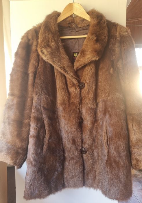 Krótkie futro z norek RZF lata 70-80 Vintage