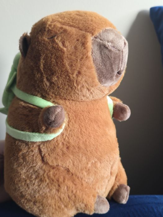 Kapibara z plecakiem żółwia NOWA maskotka