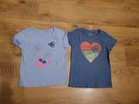 Koszulki t-shirty krotki rekaw dziewczynka 2 szt Smyk 122