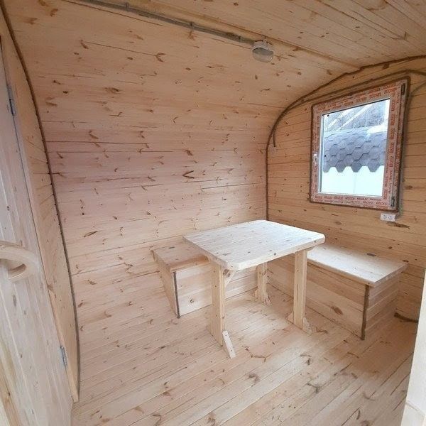 Квадро-баня 6 м, топка в парной печь стандарт, козырёк над входом,.