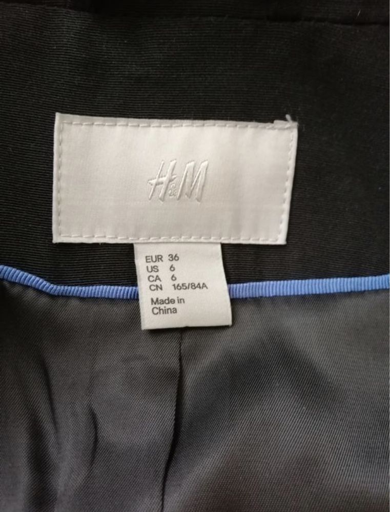 H&M Пиджак женский синий чёрный