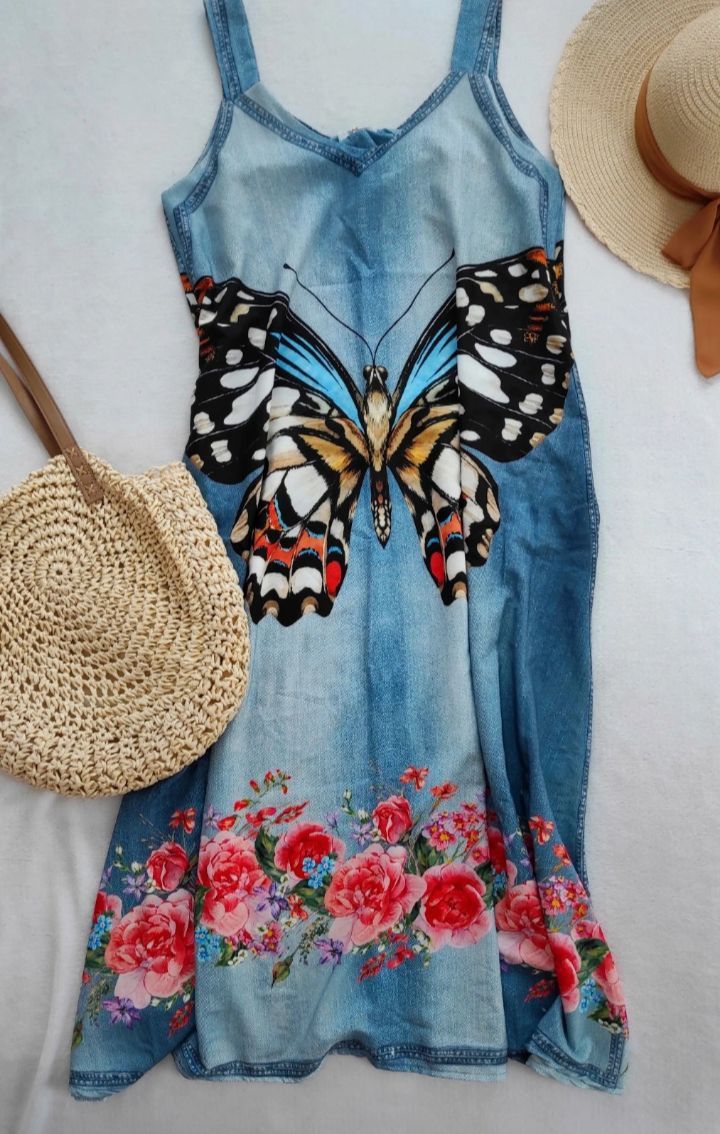Wyprzedaż Sukienka Boho kwiaty dluga