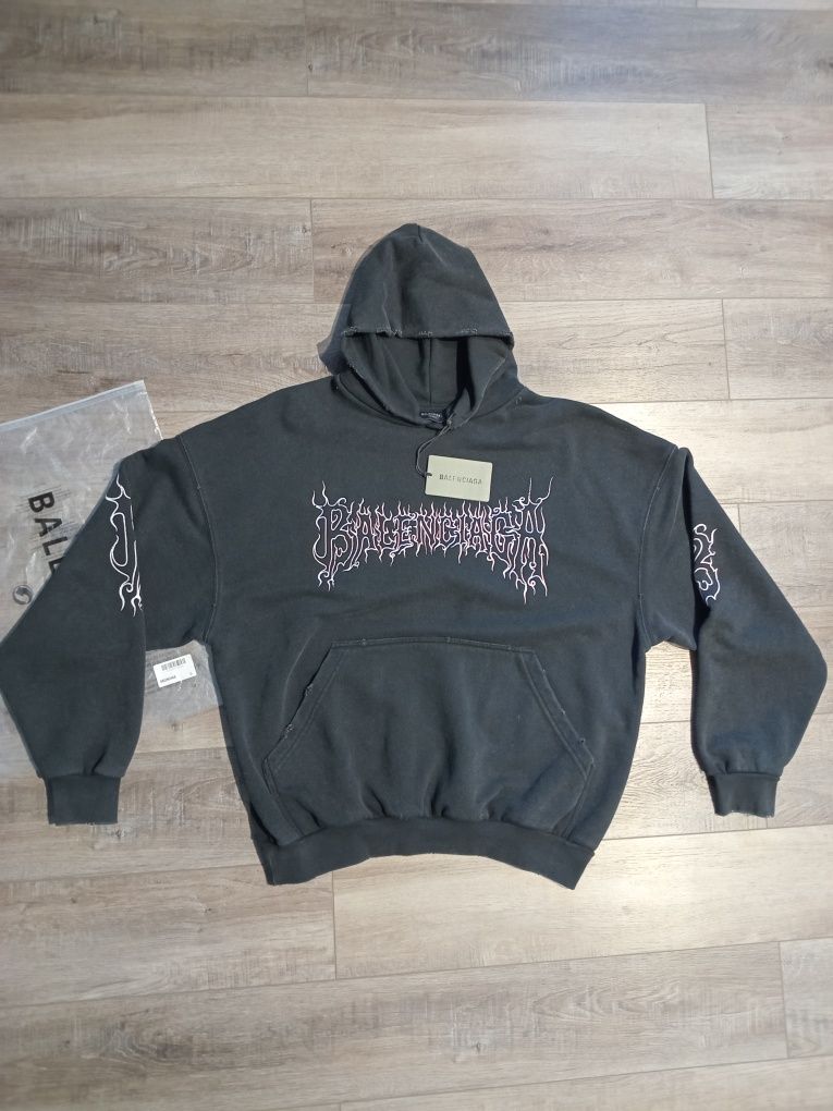Худі Balenciaga Darkwave Hoodie сіре кофта oversize y2k opium 1:1