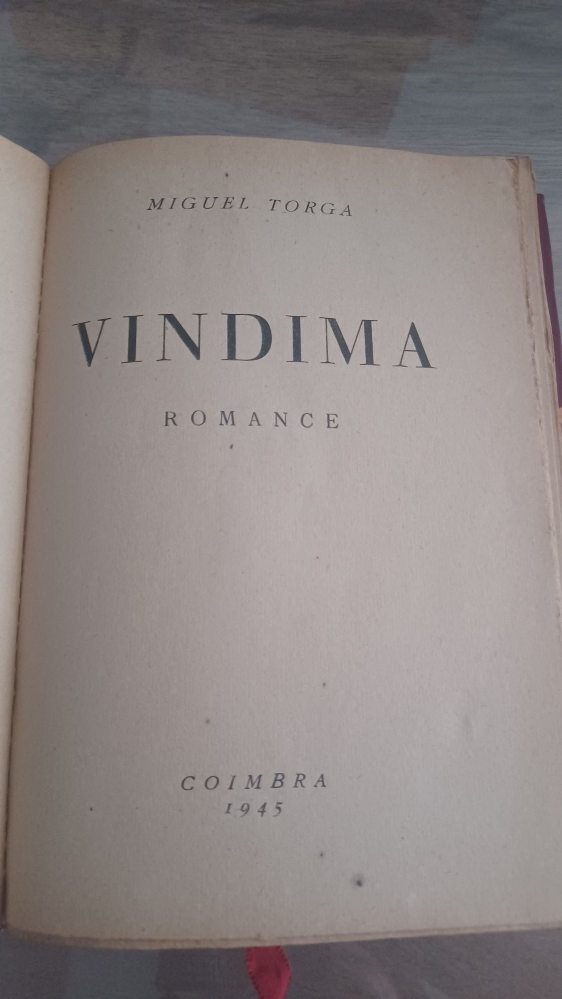 Livro "Vindima" de Miguel Torga