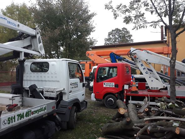 Podnośnik koszowy podest nożycowy zwyżka do 35m z operatorem lub bez