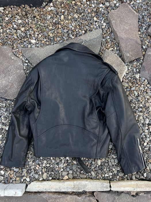 100% Шкіра чоловіча куртка косуха шкіряна чорна schott