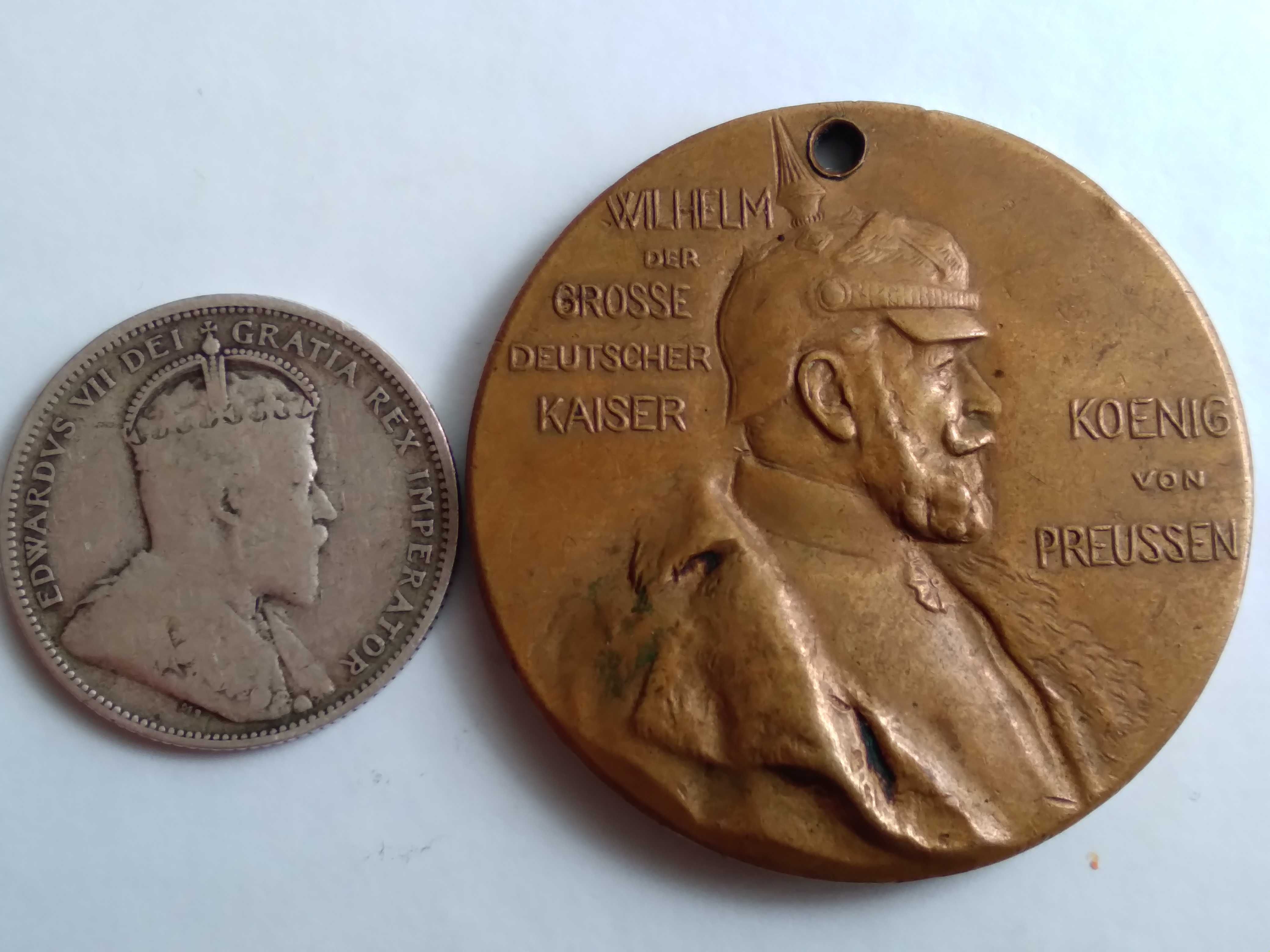 Medal Prusy Wilhelm I moneta srebrna Kanada 1907r