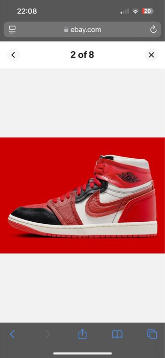 Нові оригінальні Air Jordan 1 Method of Make High Sport Red W