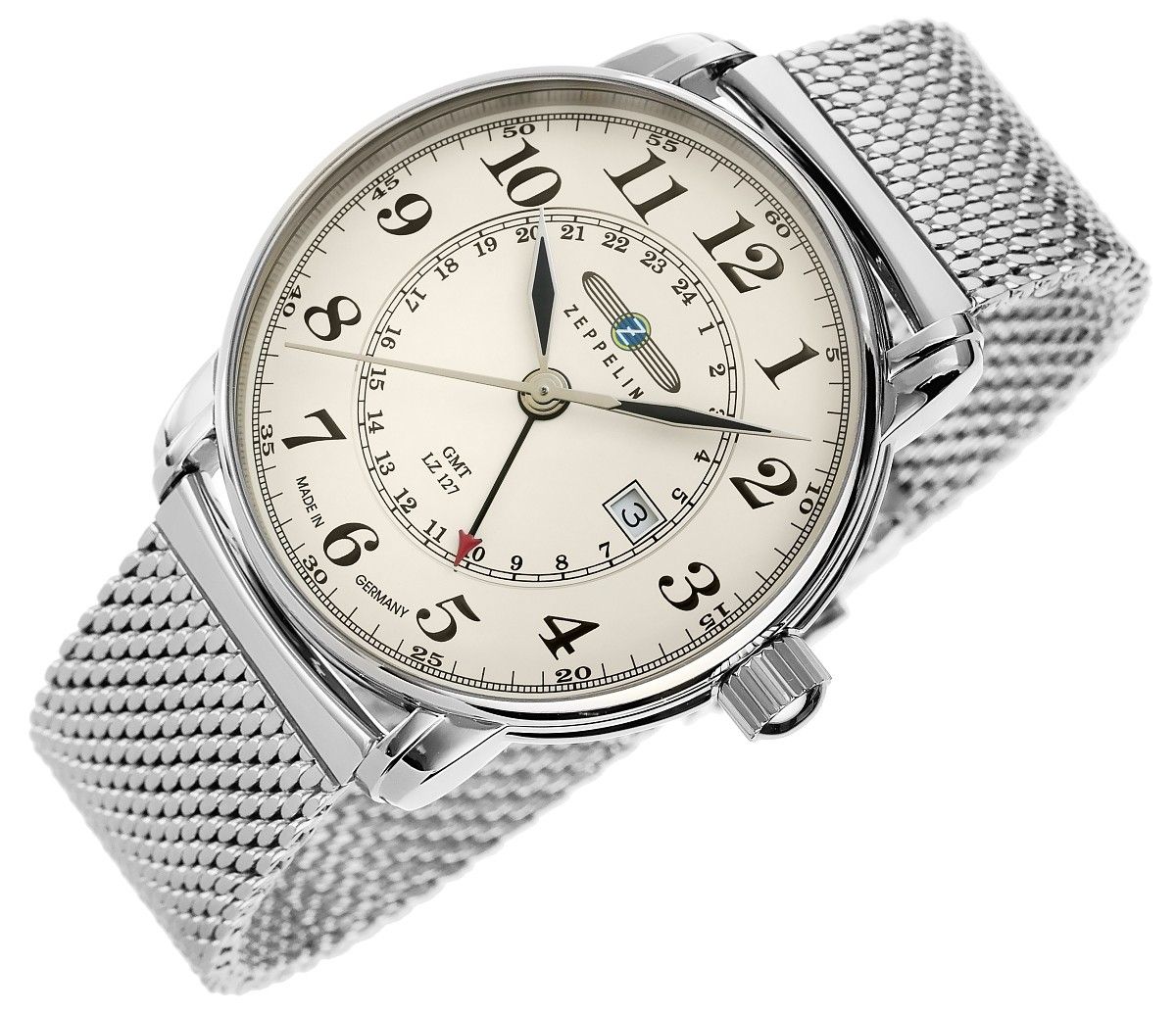 zegarek męski zeppelin lz127 graf zeppelin gmt 7642m-5 + box