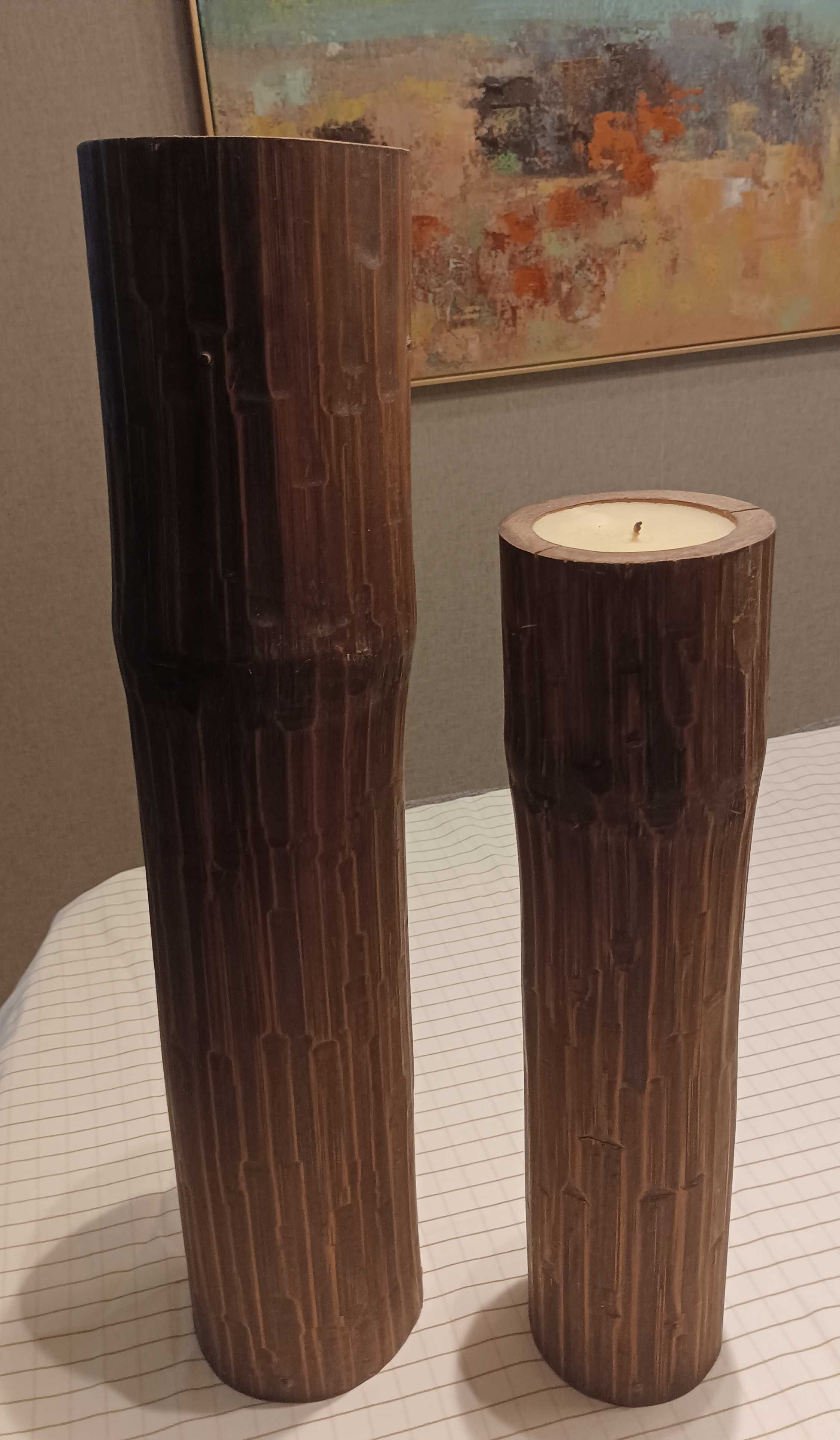 Par de velas decorativas em bambu, loja da Area