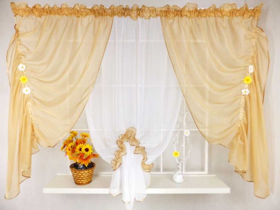 nr.7  Firany- 280x140–taniej!  białe,brąz,zieleń,oranż OSTATNIE sztuki