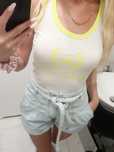 Balenciaga bokserka top bialy neon zolty roz.xs/s LV DG