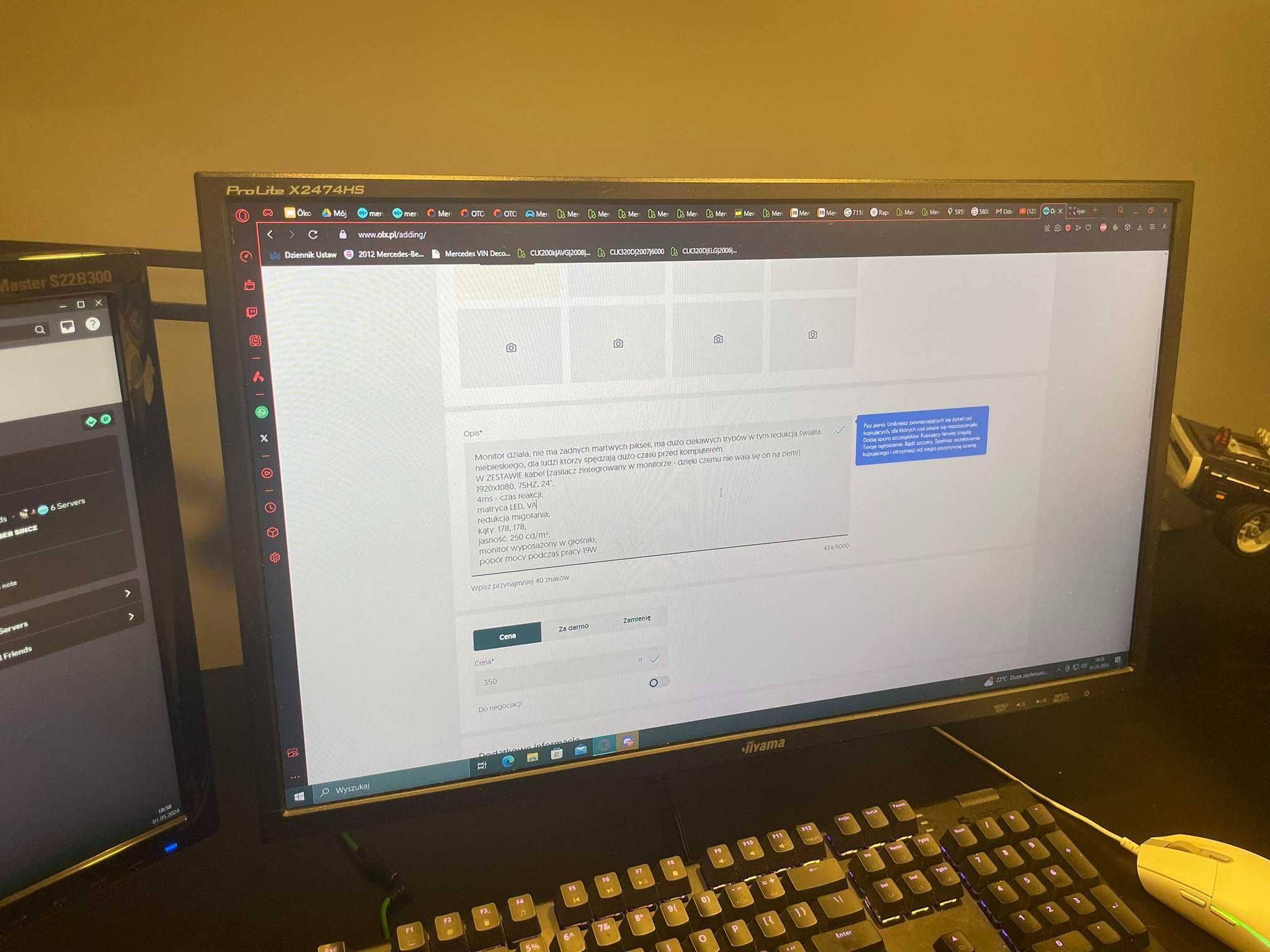 monitor iiyama X2474HS 24"