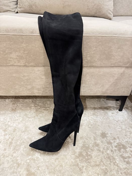 Ботфорди з натуральної замші