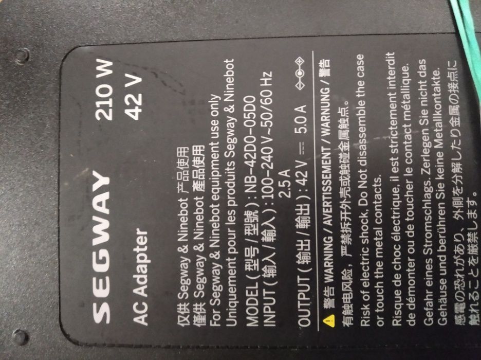 Зарядное Устройство ninebot max plus Xiaomi M365 42v 1.7- 4 -5a оригін