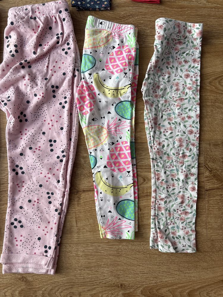 Legginsy spodnie 98-104 zestw 11 par i gratis 2