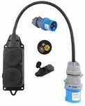 Adapter Redukcja Camping Przejściówka 16A 2X 230V raz używana jak nowa