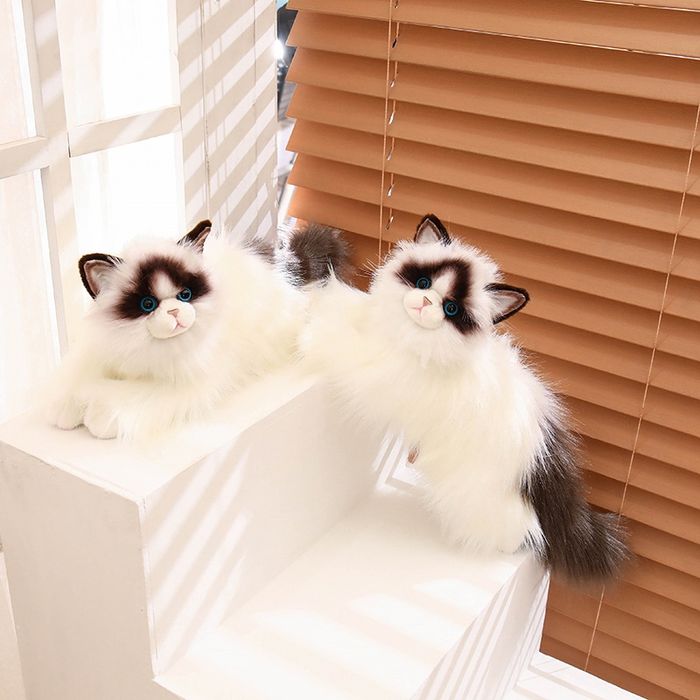 Лучшая премиум реалистичная мягкая модель  кошки 50 см как живая