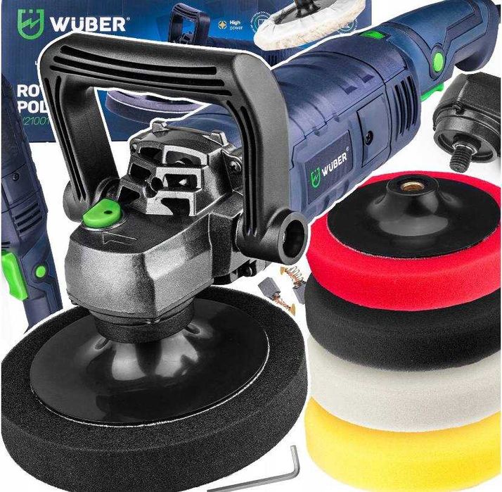 Polerka Samochodowa Rotacyjna 2300w Regulacja Obrotów + Zestaw Gąbek