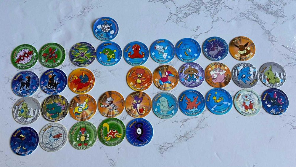 Pokémon Tazos sticker, league, voa e tazos 3