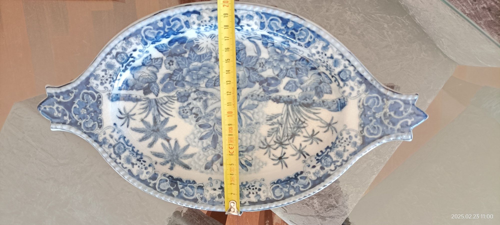 Prato oval cerâmico