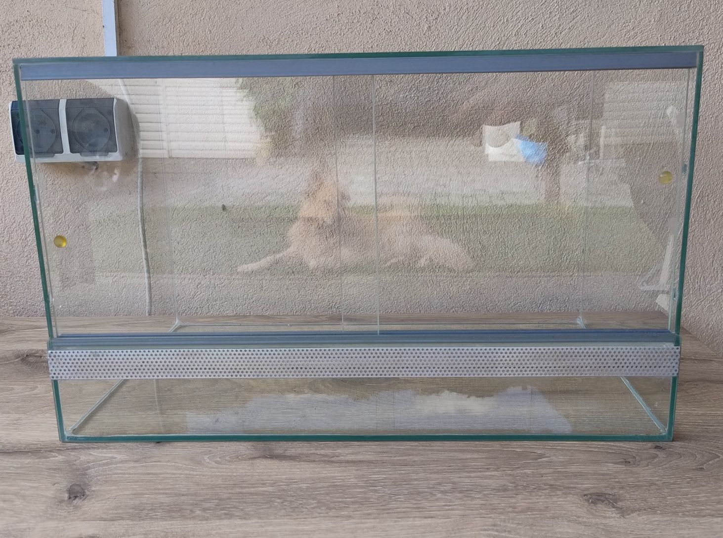 Terrarium poziome szklane 50x30x30 cm + wyposażenie dla chomika