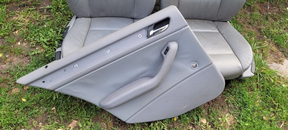 Fotele Komplet Bmw E46 Sedan Szara Skóra