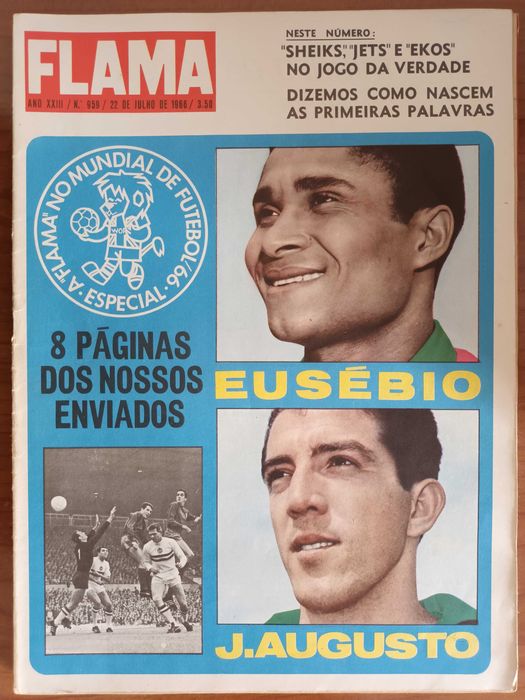 Conjunto de cinco revistas FLAMA - ano de 1966