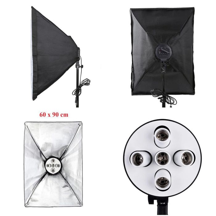 Постійний студійне світло 60х90 на 5 лампи + стійка SoftBox СофтБокс