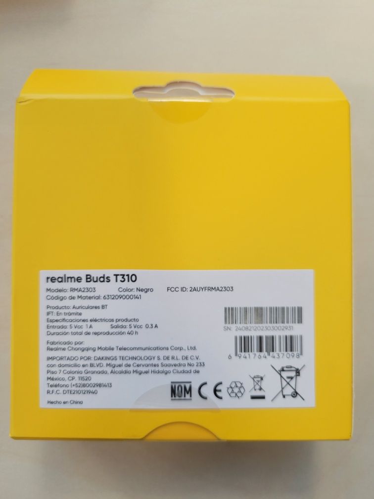 Новинка. TWS навушники Realme Buds T310 Bluetooth 5.4 ANC