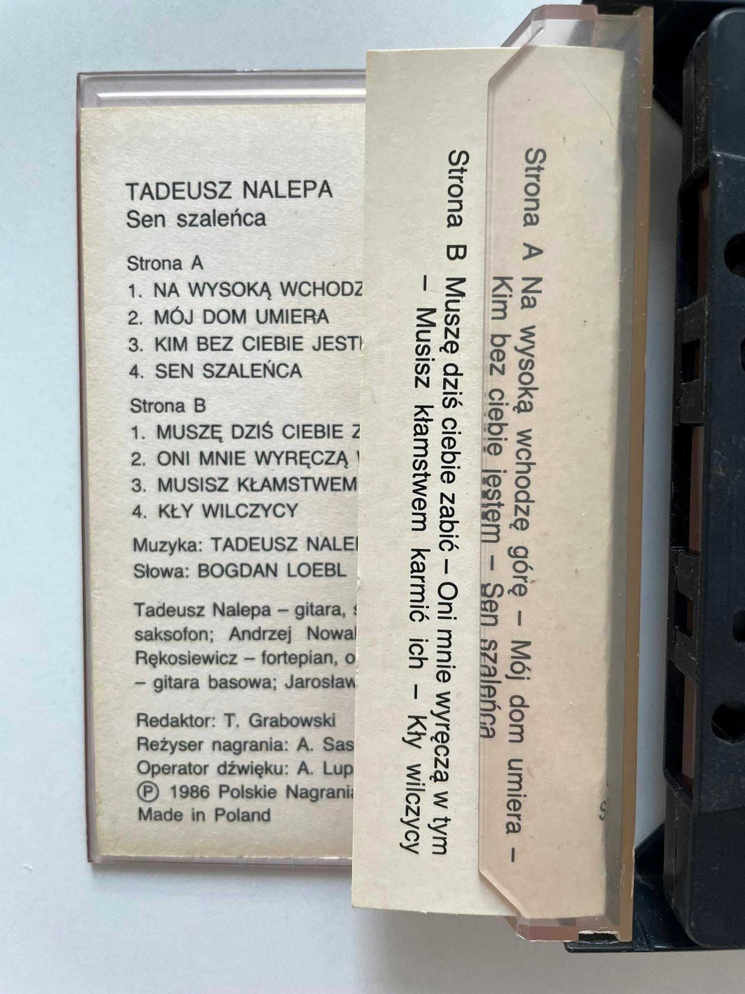 Tadeusz Nalepa Sen szaleńca kaseta magenetofonowa PN 1986