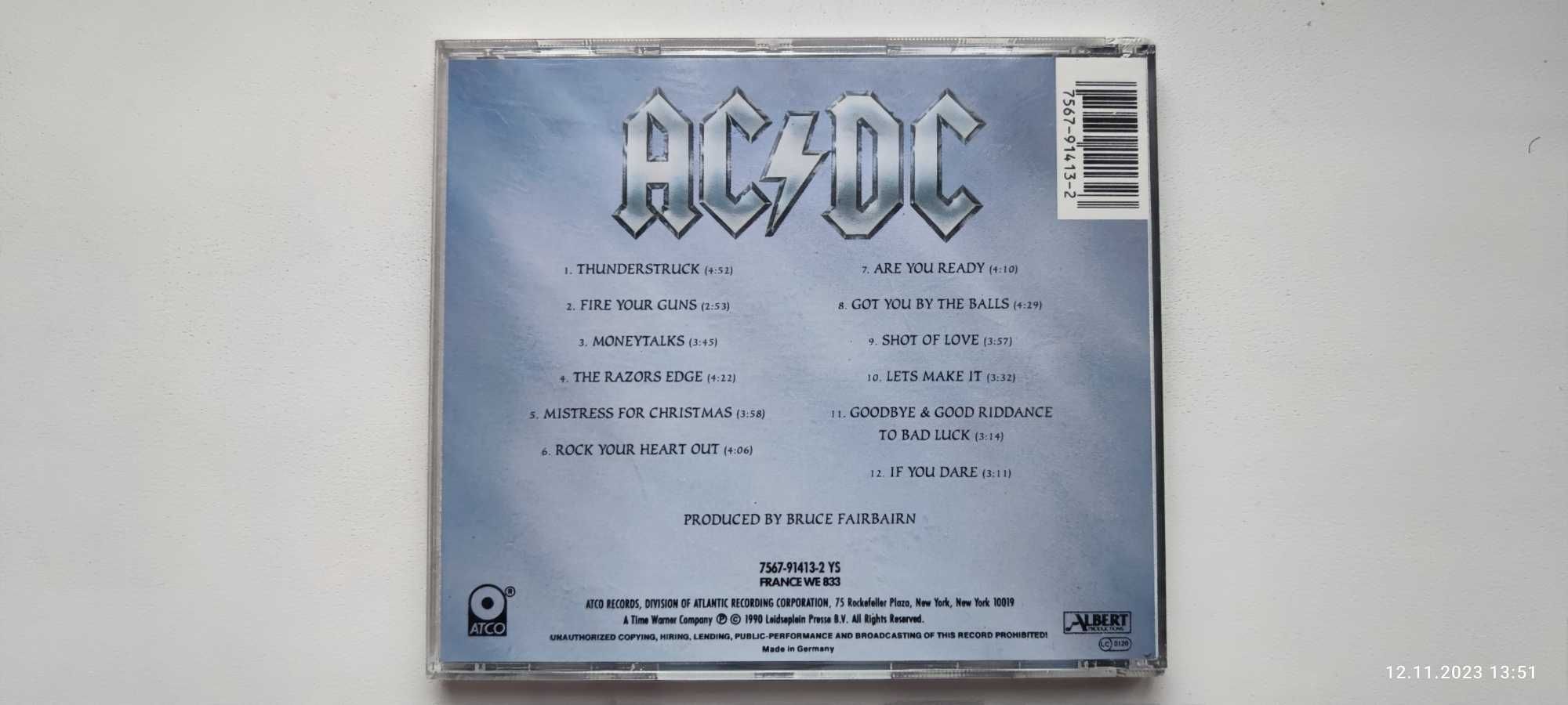 Продам фирменный CD диск AC/DC - The Razor`s Edge 1990